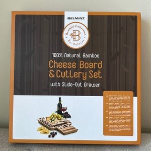 Bambusi Collection by Belmint Bamboo Cheese and Cutlery Set
